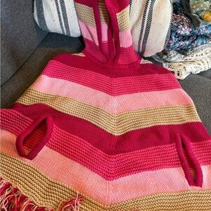 OshKosh B'gosh Pink and Tan Striped Kids Sweater